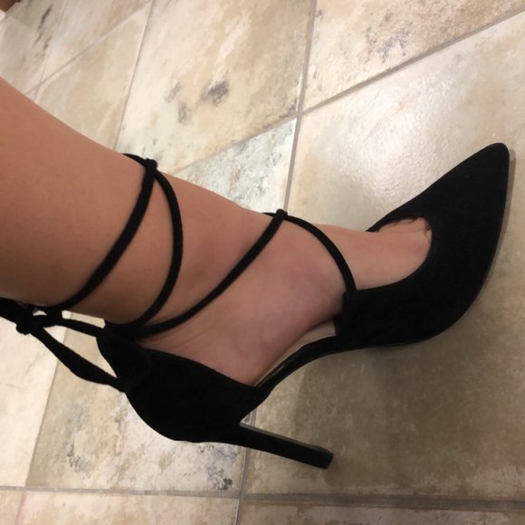 Nine West Black suede heels - Picture 3 of 3